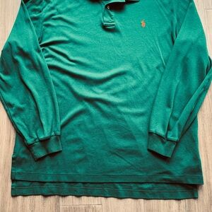Green Polo Long Sleeve Shirt